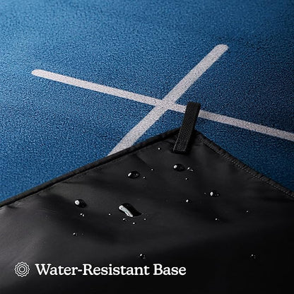 Nomadix Festival Blanket - Perfect for Picnics, Camping, & Lawn Seating - Plush Top & Water Resistant Base - Made with Post Consumer Recycled Materials - Barton Blue - 60x70