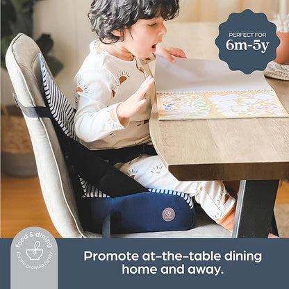 Dreambaby Grab ‘N Go Travel Booster Seat – Portable Toddler High Chair for Dining (6M-5Y) with Storage & Shoulder Strap