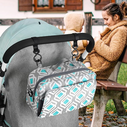 Accmor Stroller Organizer, Universal Stroller Organizer with Insulated Cup Holder Pocket, Dual Purpose Large Capacity Stroller Bag Caddy, Stroller Accessories Fits for Uppababy, Doona, Nuna Strollers
