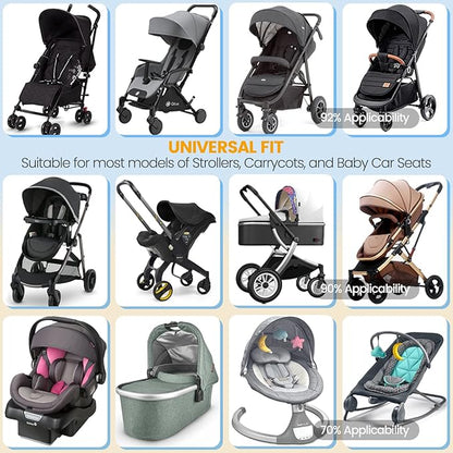 Orzbow Universal Mosquito Net for Stroller, Baby Bug Net with Two-Way Zippers & Storage Bag, Breathable & Foldable Mosquito Nets for Strollers, Car Seat, Bassinet, Cradle, Portable Mini Crib, Grey
