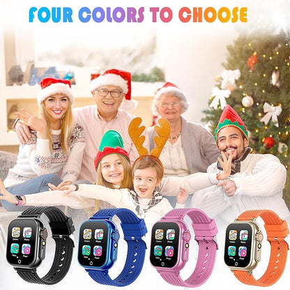 Goodatech Kids Smart Watch for Boys Girls, 1.54'' Smartwatch with 26 Puzzle Games,HD Camera,Video Music Player,Pedometer,Flashlight,Audio Book etc., Aluminum Case and Sport Band (Black)