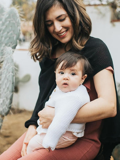 We are Amma | The Cocoon™ - Newborn Essentials Must Haves: Nursing Cover for Breast Feeding Essentials | Nursing Sweater Used as Breastfeeding Cover (Black, One Size)