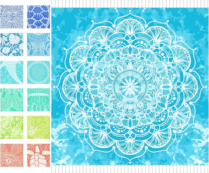 Oversized Turkish Beach Towel Blanket XXL Cotton Sandproof Towels Boho Woven Extra Large Big Sand Free Giant Throw Thick Blankets Huge Quilt XL Picnic Camping Necessities Cloud For Adult Gifts