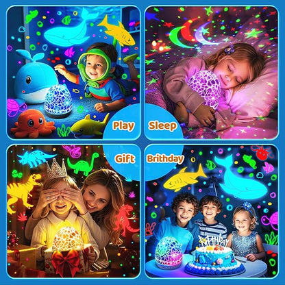 Baby Sound Machine Night Light Projector | 15 Sleeping Sounds & 3D Films | 31Colors & Remote Control | Toddler Night Light for Kids, Baby White Noise Machine, Sound Machine baby, Egg Light for Nursery