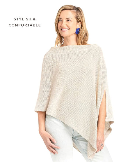 We are Amma | The Cocoon™ - Newborn Essentials Must Haves: Nursing Cover for Breast Feeding Essentials | Nursing Sweater Used as Breastfeeding Cover (Natural, One Size)