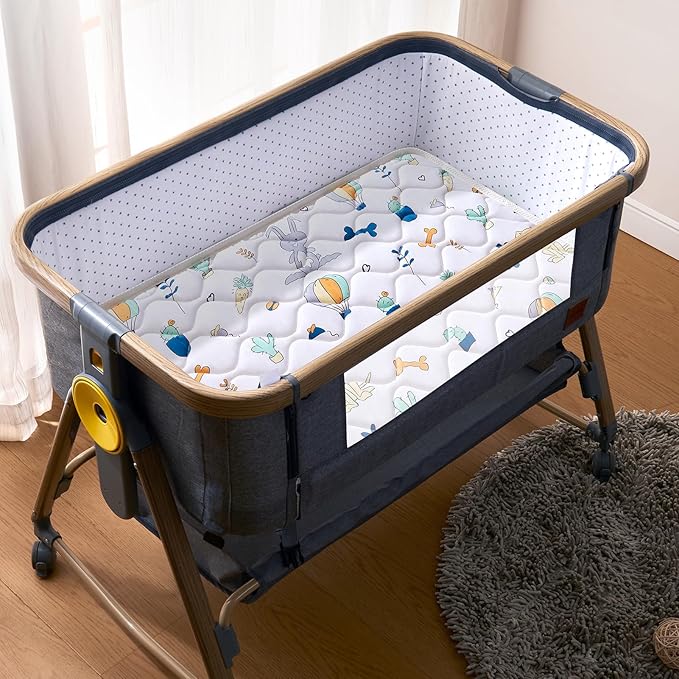 Baby Bassinet Mattress 32x 18 inches- Firm Support and Comfort Premium Foam,Noiseless and Odorless,Hypoallergenic Small Crib Mattress, Fits Moses Basket, Dual Sided with Soft Breathable Fabric