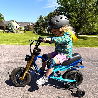 Kid Bike Helmets for Boys and Girls | Fit Head 51-54cm Circumference | CPSC & NTA-8776 Dual Certified | Multi-Sport Helmets with LED Lights, Magnetic Buckle, Detachable Visor