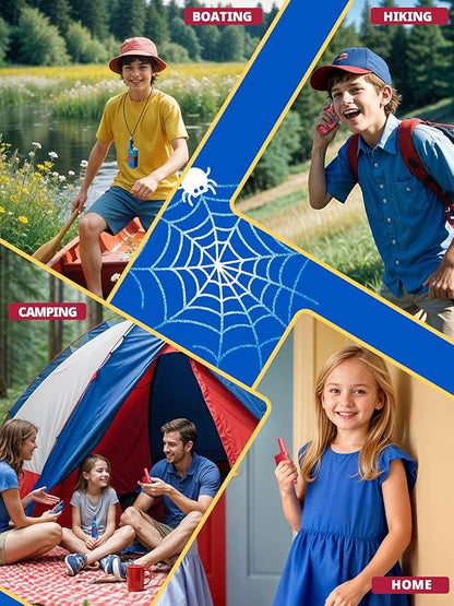 Walkie Talkies for Kids Rechargeable,Toys for Boys and Girls Ages 3-12, 2 Pack Long Range 2-Way Radios, Birthday Gifts,Christmas Stockings, Outdoor Play, Family Games, Hiking Camping Gear