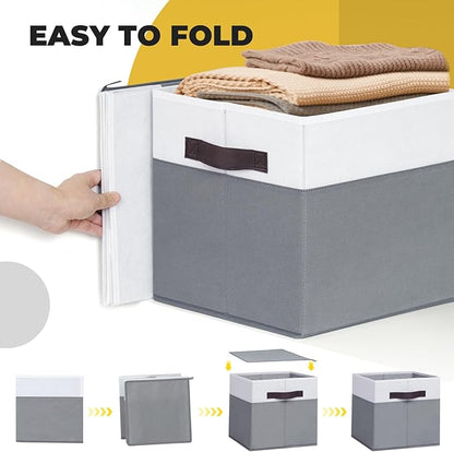 Criusia Storage Cubes 8 pack - 11 inch Fabric Bins for Organizing Clothes Toys Blanket - Versatile Storage Baskets for Shelves - Home Organization for Bedroom RV Closet
