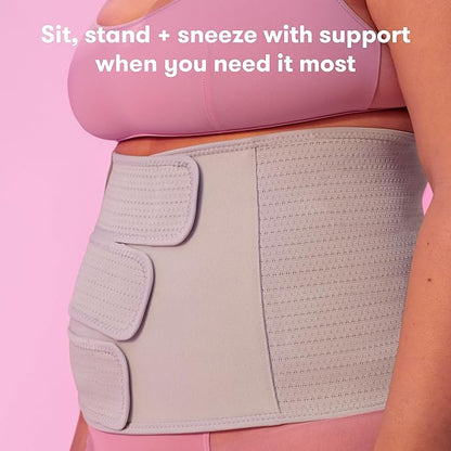 Frida Mom Belly Binder, Postpartum Essentials for Natural and C-Section Recovery, Adjustable Compression Wrap, After Birth Brace, Abdominal Band, 9" High