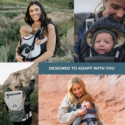 Baby Carrier and 40L Diaper Bag – Hip Healthy Certified Baby Carrier for Newborn to Toddler, Great for Hiking and Everyday Use - Lightweight, Machine Washable, TSA-Ready