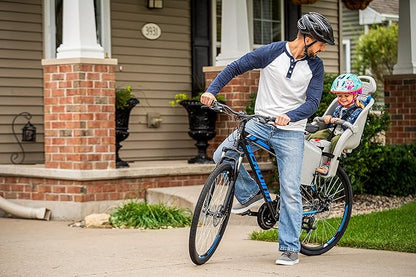 Schwinn Deluxe or Ovation Child Bike Carrier, Seats one Kid Ages 1+, Frame Mount, Adjustable Safety Harness, Quick Release Design, Comfortable Padding, Rear-Mounted Child Bike Seat for Toddler