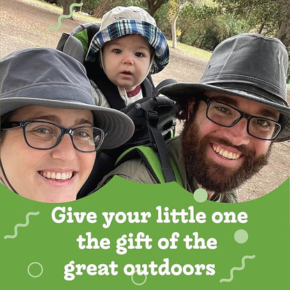 Hiking Baby Carrier Backpack - Comfortable Toddler/Baby Backpack Carrier System with Diaper Change Pad, Insulated Pocket + Rain and Sun Hood to Protect Your Child