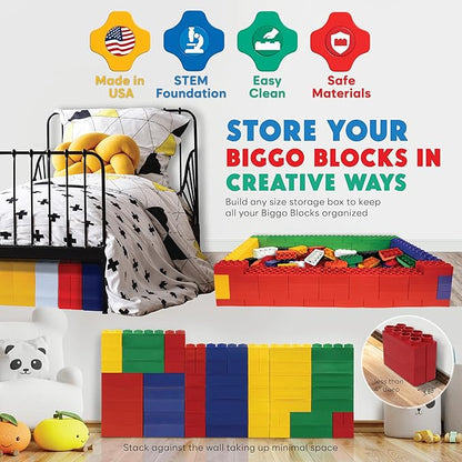 Large Building Blocks for Kids Ages 3-8 – 336 Piece Mega Set – Indoor & Outdoor STEM Toy for Boys & Girls