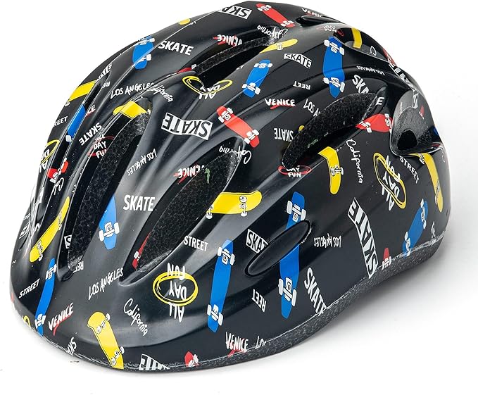 Kid Bicycle Helmets, LX LERMX Kids Bike Helmet Ages 3-5/5-14 Adjustable from Toddler to Youth Size, Durable Kids Bike Helmet with Fun Designs for Boys and Girls