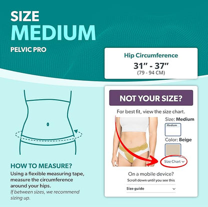 BraceAbility The Pelvic Pro Patented Prolapse Uterus Support Belt Girdle for Women’s Prolapsed for Dropped Bladder, Vulvar Varicosities, Postpartum Recovery, Symphysis Pubis Dysfunction Pain (M)