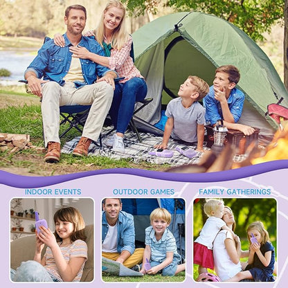 Outdoor Toys for Kids Ages 4-8, Kids Walkie Talkies 2 Pack 1000FT Long Distance with 2 Channels, Handheld Walky Talky for Children Interactive Toys Birthday Gifts for Girls Boys 5-7 Year Old