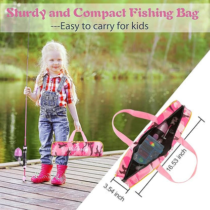 Milerong Kids Fishing Rod, Kids Fishing Pole Portable Telescopic Fishing Rod and Reel Combo Kit for Boys, Girls, Youth - with Spincast Fishing Reel, Fishing Tackles, Fishing Lures, Fishing Lines