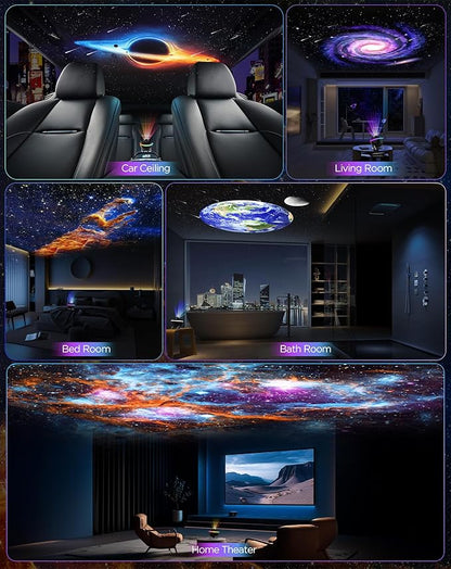 Star Projector, 13 in 1 HD Planetarium Galaxy Projector for Bedroom, Star Projector Galaxy Light with Timer, Meteor & RGB Lighting Effects, Space Night Light Projector for Kids, Adults