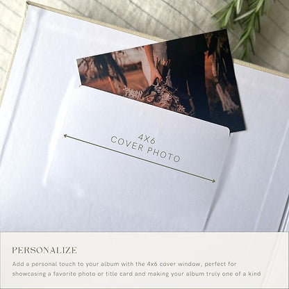 Premium Scrapbook Album – Acid-Free Photo Album with Writing Space – 100 Pages for Size 4x6 – Holds 500 Photos – Wedding, Baby, Travel & Family Memories