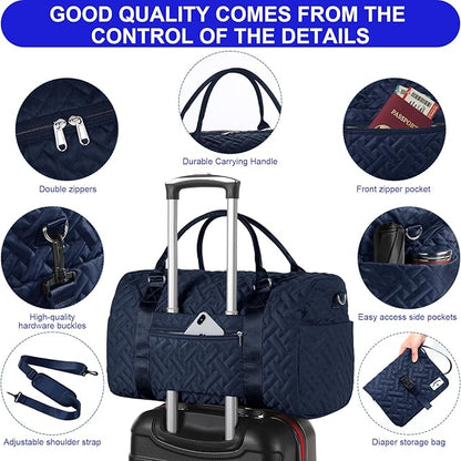 Diaper Bag Tote: Mommy Bag, Baby Bag for Boy and Girl, Mom Hospital Bag, Twins or 2 Kids Diapers Bag
