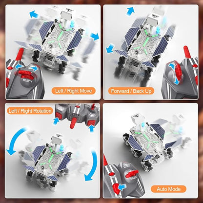 Mars Rover Remote Control Car for Boys 4-7, Space Explorers Toys RC Cars for Boys Age 8-12, Moon Rover with 2.4Ghz Remote Control, Astronaut Model, 6 Laterally Movable Wheels, Rechargeable