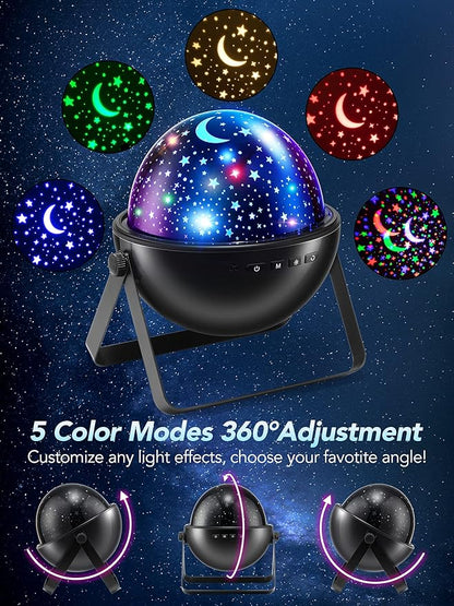 One Fire Star Projector Night Light for Kids Room, Bluetooth Speaker+Remote, 48 Lighting Cool Star Light Projector, Kids Room Decor, Christmas Gifts