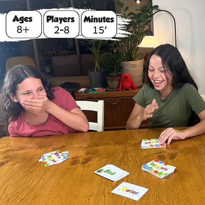 DiDaYo - Fast Paced Family Games, Brain Teaser Card Game for Kids 8-12, Ideal Speed Color Game for Teens and Adults, Fun Slumber Party Games, 2-8 Players, Travel Friendly
