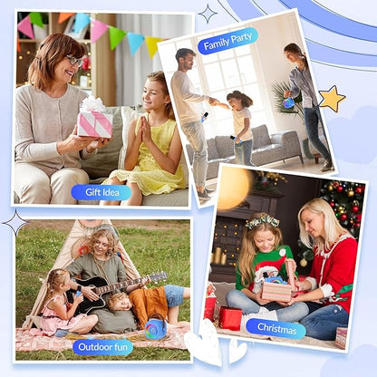 Mini Karaoke Machine for Kids Adults: Portable Bluetooth Karaoke Speaker with 2 Wireless Microphones, Karaoke Gifts for Girls Boys Ages 4-12+ Years Old Christmas Birthday Home Party(Navy Blue)