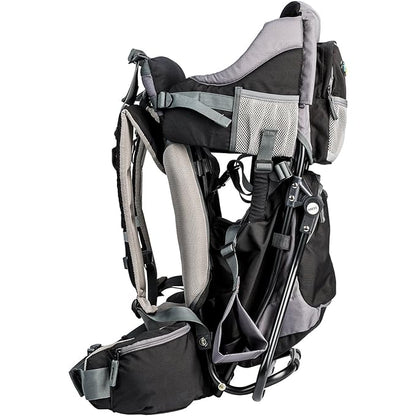 ClevrPlus Canyonero Camping Baby Backpack Hiking Kid Toddler Child Carrier with Stand and Sun Shade Visor, Black