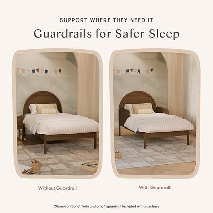 Babyletto Twin/Full Size Guardrail - GREENGUARD Gold Certified Bed Rail for Toddlers - Removable Wooden Baby Bedside Railing Guard for Child Safety & Sleep - Kids/Toddler Bed Rails/Side Guards, Walnut