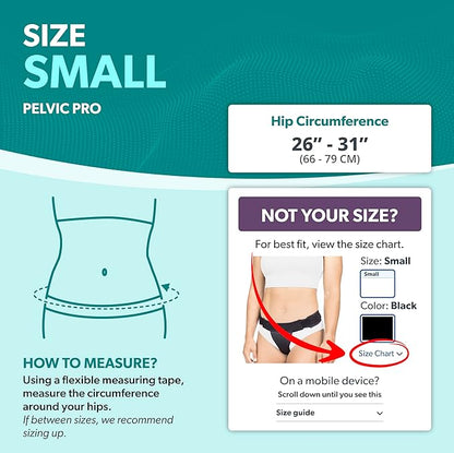 BraceAbility Pelvic Pro - Patented Prolapsed Uterus Support Belt - Women's Brace for Treating Dropped Bladder, Uterine Prolapse, Vulvar Varicosities, Postpartum and Symphysis Pubis Dysfunction (S)
