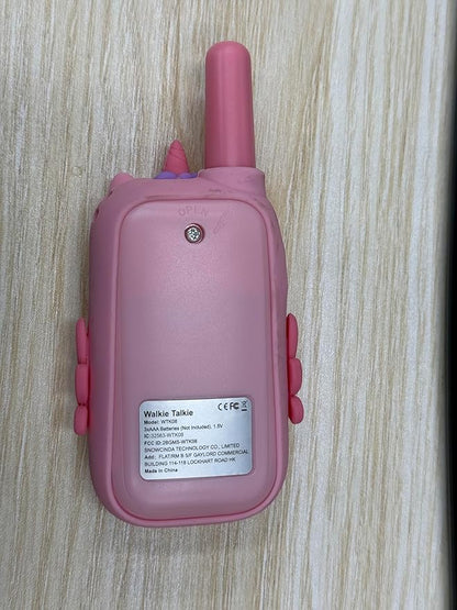 Pink Walkie Talkies with Silicone Cover, Toys for 3-8 Year Old Girls Boys, Kids Walkie Talkies 1000FT Range 2 Way RadioToy Christmas Birthday Gifts for 6-10 Year Old Girls Boys