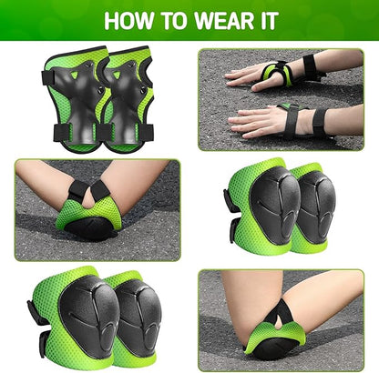 Toddler/Kids Bike Helmet Set for Boys Girls 3D Adjustable Kids Helmet Protective Gear Set Knee Elbow Wrist Pads and Multi-Sports Skateboard Scooter Cycling Roller Balance Bike