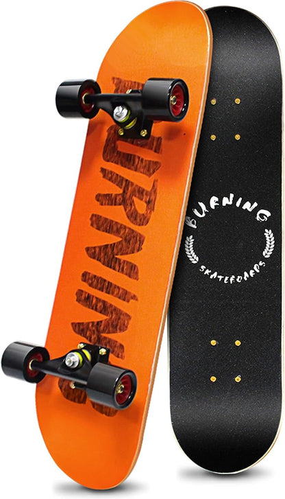 Easy_Way Complete Skateboards- Standard Skateboards for Beginners Kids Boys Girls Teenager- 31''x 8''Canadian Maple Cruiser Pro Skate Board, Skateboards