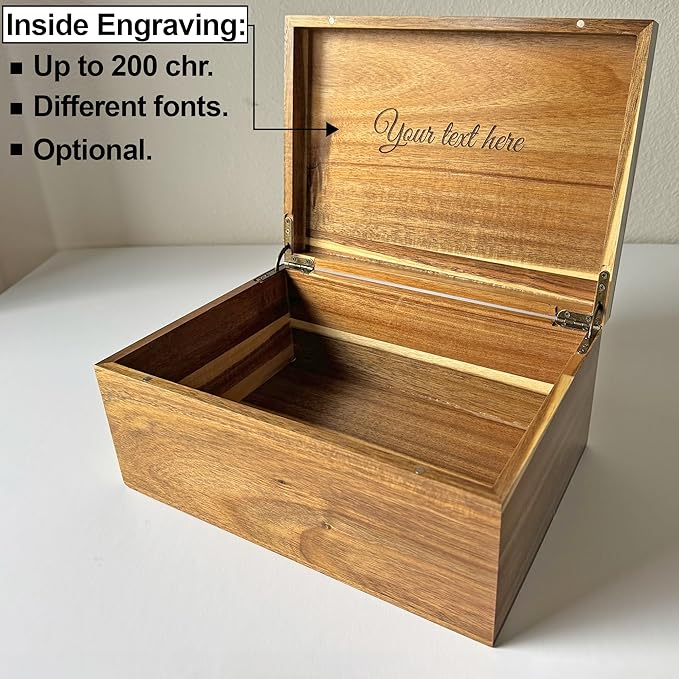 Christmas Eve Box Personalized - Xmas Gift Boxes for Gifts - North Pole Delivery Box - Christmas Tree Present Boxes Customized - Large Santa Storage Chest - Reusable Holiday Decor 11 x 8 x 4.75 in