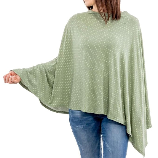 WeeSprout Nursing Cover for Breastfeeding, Soft & Breathable Nursing Poncho, Neck Insert for Hands-Free View, Machine Washable & Dryer Safe Feeding Cover Up