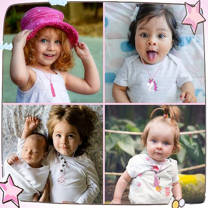 Chew Necklaces for Sensory Girls, Chewy Necklace Sensory Toys for Kids with Autism, ADHD,SPD, Chewing, Teething or Special Needs, Oral Sensory Chew Toys for Kids Adult Reduce Anxiety Fidgeting