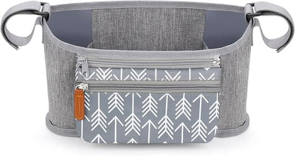 Accmor Universal Stroller Organizer with Detachable Phone Bag, Stroller Bag Caddy Organizer Stroller Accessories for Uppababy, Baby Jogger, Nuna, Doona, Britax Strollers