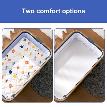 Baby Bassinet Mattress 29 x 18 inches- Firm Support and Comfort Premium Foam,Noiseless and Odorless,Hypoallergenic Small Crib Mattress, Fits Moses Basket, Dual Sided with Soft Breathable Fabric