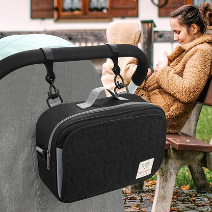 Accmor Stroller Organizer, Universal Stroller Organizer with Insulated Cup Holder Pocket, Dual Purpose Large Capacity Stroller Bag Caddy, Stroller Accessories Fits for Uppababy, Doona, Nuna Strollers