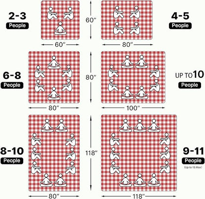 TigeJoy Extra Large Picnic Blanket Waterproof Foldable 80''x100'', Outdoor Picnic Mat Beach Blanket Sandproof for Park, Grass, Travel, Hiking, Camping Essentials, Gingham Picnic Blanket
