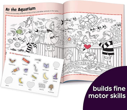 Highlights Hidden Pictures Sticker Fun for Kids Ages 3-6, 4-Pack, 64 Pages of Seek and Find Sticker Activities, Books Double as Coloring Books, 480+ Stickers, Volume 1