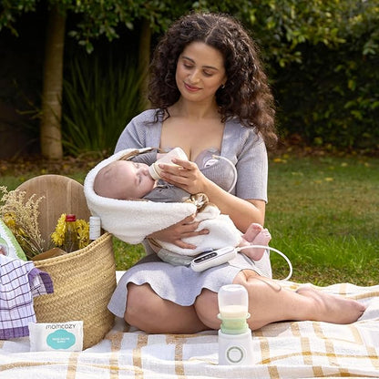 Momcozy Portable Bottle Warmer for Travel, Double Leak-Proof Travel Bottle Warmer with Fast Heating, Safety Material Baby Bottle Warmer for Dr. Brown, Philips Avent, Medela, Tommee Tippee, Comotomo