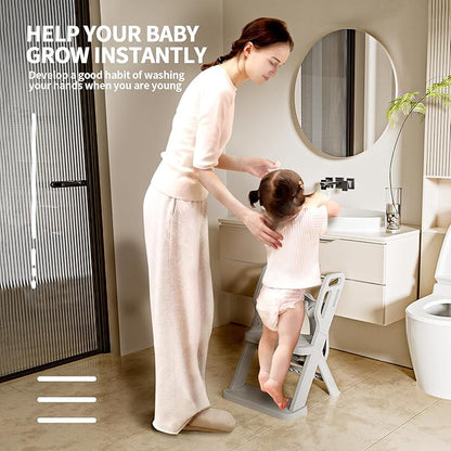 Toddler Potty Training Toilet Seat-Alongside Foldable Potty Train Chair Adapter, Potty Seats with Steps Ladder for Toddlers Kids, Boys, Girls, Child, Baby, and Must-Haves Portable Step Stool Supplies