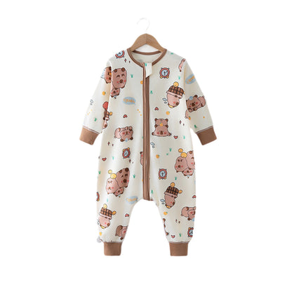 Split-leg Sleeping Bag To Prevent Kicking Off The Covers One-piece Bodysuit