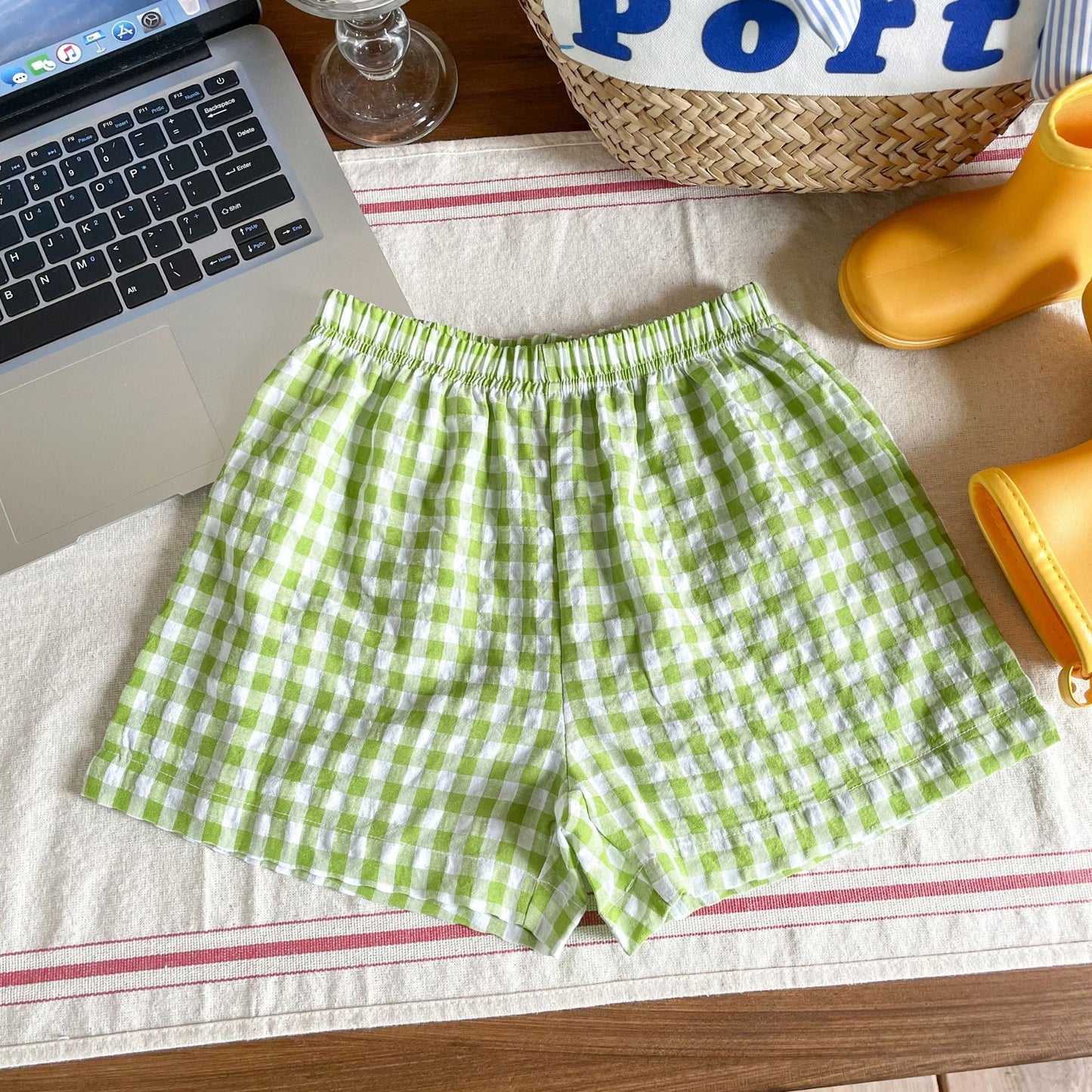 Fashion Personality Girls' Shorts Versatile Lattice