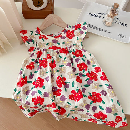 Girls Fashion Sleeveless Breathable Dress