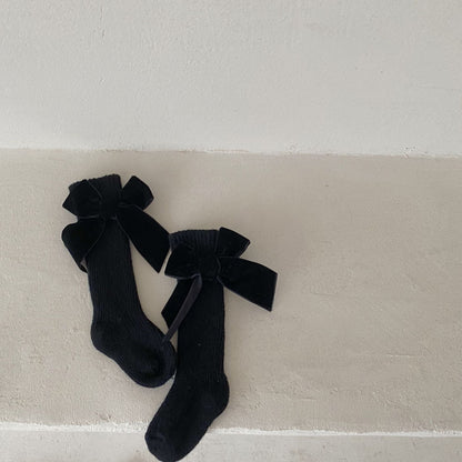 Bowknot woolen baby socks