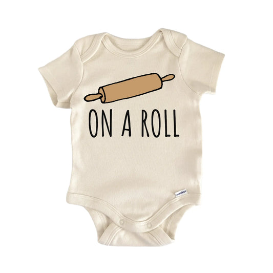 On A Roll Baking Baker Bake Baby Gift Baby Bodysuit